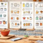 Consideration when halving or doubling a recipe