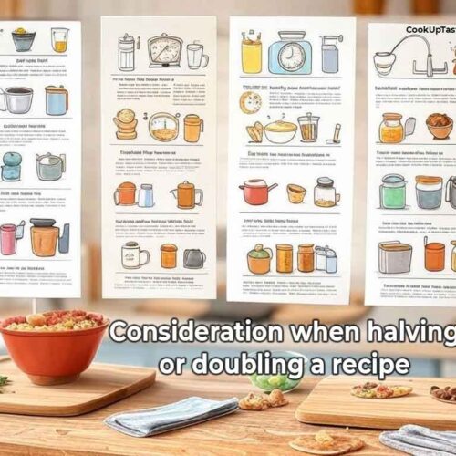 Consideration when halving or doubling a recipe